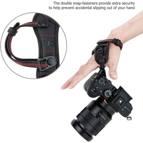  JJC Deluxe Mirrorless Camera Hand Grip Strap for Canon EOS R5 R6 R RP M50 M6 Mark II Nikon Z7 Z7II Z6 Z6II Z5 Z50 Z fc Zfc Fuji Fujifilm X-T4 X-T3 X-T2 X-S10 X-T30 X-T20 X-E4 X-E3