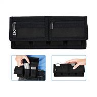 JJC (6 Pockets) Camera Battery and SD Card Pouch Holder for 18650 x 8, AA, LP-E6N LP-E6NH LP-E17 EN-EL14 EN-EL15 NP-FW50 NP-FZ100 NP-W126S Battery,Suitable for Canon M50 Mark II 5DM4 6