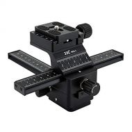 JJC Deluxe 4-Way Arca-Swiss Macro Focusing Rail Silder with Quick Release Plate for Close-up Shooting Compatible with Canon Nikon Sony Fujifilm Olympus Panasonic and More DSLR & Mi