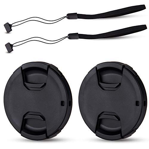  2 Pack JJC 58mm Front Lens Cap Cover for Canon EOS Rebel T7 T6 T5 T100 4000D T8i T7i T6s T6i T5i T4i T3i T2i T1i SL3 SL2 SL1 XSi XTi with EF-S 18-55mm Kit Lens and other Lenses wit