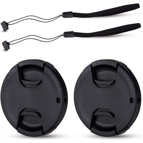  2 Pack JJC 58mm Front Lens Cap Cover for Canon EOS Rebel T7 T6 T5 T100 4000D T8i T7i T6s T6i T5i T4i T3i T2i T1i SL3 SL2 SL1 XSi XTi with EF-S 18-55mm Kit Lens and other Lenses wit