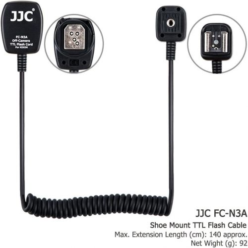  Flash TTL Cord JJC Off-Camera Flash Hot Shoe Cord for Nikon Z5 Z6 Z6II Z7 Z7II D6 D5 D780 D850 D810 D750 D500 D7500 D7200 D5600 D5500 D5300 D3500 D3400 Replaces Nikon SC-28 Cord -1