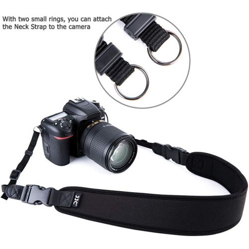  JJC DSLR Camera Neck Strap, Soft Neoprene Shoulder Belt for Canon EOS R5 R6 5D Mark IV 6D Mark II SL3 SL2 T8i T7 T7i 90D 80D Nikon D6 D5 DF D850 D810 D780 D7500 D5600 D3500 Sony A1 A99