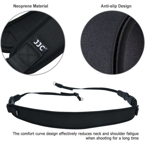  JJC DSLR Camera Neck Strap, Soft Neoprene Shoulder Belt for Canon EOS R5 R6 5D Mark IV 6D Mark II SL3 SL2 T8i T7 T7i 90D 80D Nikon D6 D5 DF D850 D810 D780 D7500 D5600 D3500 Sony A1 A99