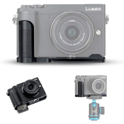  JJC Metal Hand Grip Bracket for Panasonic Lumix GX9 GX85 GX80 GX7 Mark III II Accessories Replace Panasonic DMW-HGR2 Adopts Arca Swiss Plate & Large Opening for Battery & Card & 1/