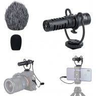 JJC Camera Shotgun Microphone Mic for Sony ZV-1 ZV-E10 A6400 A6300 A6100 A7 A7C A7S A7R Canon M50 M6 R RP R5 R6 90D T8i Panasonic GH6 G95 G85 G100 G9 Nikon Z50 Z5 Z6 Z7 Fujifilm X-