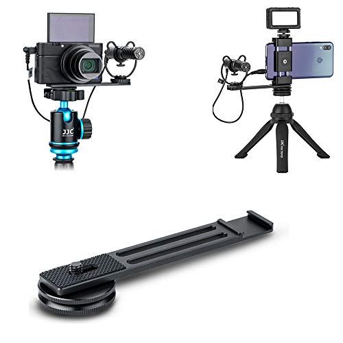  JJC Metal Cold Shoe Mount Bracket Extension Bar for Sony RX100 VII A6400 A6100 A6600 Canon G7X Mark III EOS M6 Mark II GoPro Hero DJI OSMO Action Camera & Cell Phone to Add Mic, Ar