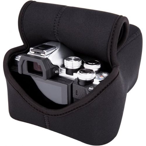  JJC Neoprene Camera Case Protective Sleeve Pouch for Canon EOS M50 M5 M6 Mark II + EF-M 55-200mm/EF-M 18-150mm Lens for Fuji Fujifilm X-T30 X-T20 X-T10 X-E3 + XF 55-200mm/XC 50-230