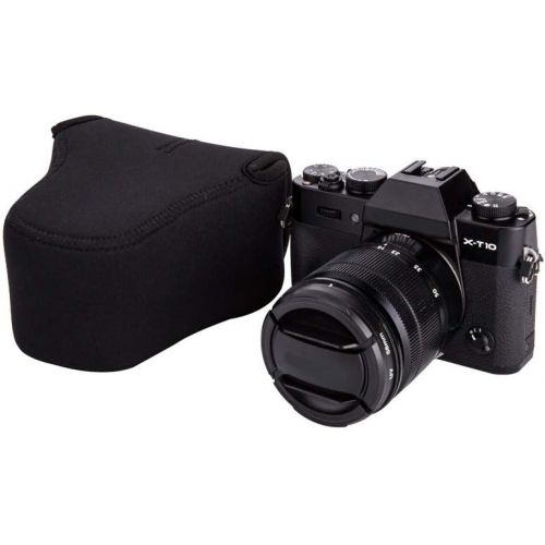  JJC Neoprene Camera Case Protective Sleeve Pouch for Fuji Fujifilm X-T30 X-T20 X-T10 + XF 18-55mm f2.8-4/XF 16mm f1.4 Lens for Canon EOS M50 M6 Mark II M5 + EF-M 15-45mm/EF-M 18-55