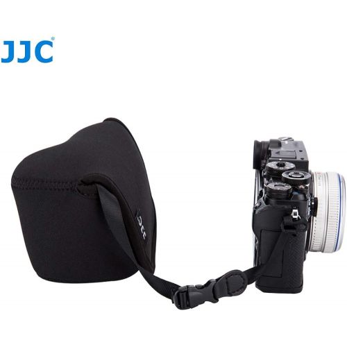  JJC Ultra Light Neoprene Black Camera Case for A6600/A6500/A6400/A6300/A6100/A6000 with 16-50mm lens, RX1RII, SX420IS, LX100II, fp, fp L and other camera with lens up to 4.7 x 2.9