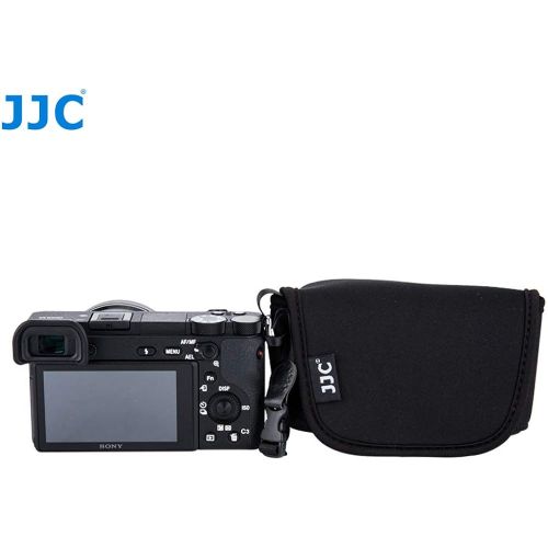  JJC Ultra Light Neoprene Black Camera Case for A6600/A6500/A6400/A6300/A6100/A6000 with 16-50mm lens, RX1RII, SX420IS, LX100II, fp, fp L and other camera with lens up to 4.7 x 2.9