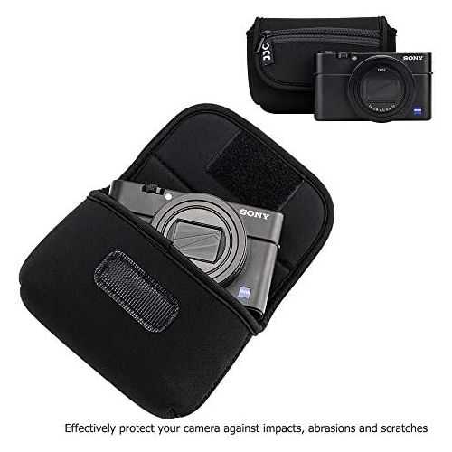  JJC Neoprene Compact Digital Camera Case Travel Pouch for Sony ZV-1 RX100 VII VA VI V IV III II DSC W800 W830 WX500 HX99 HX90V HX80 for Canon G7X III II G9X II SX740 SX730 SX620 SX