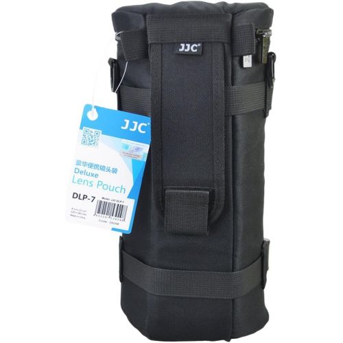  JJC DLP-7 Deluxe Water-Resistant Lens Pouch Case for Tamron SP 150-600mm F5-6.3 Di VC USD G2, Sigma 150-500mm F5-6.3 DG OS HSM, Nikon AF-S NIKKOR 200-500mm f5.6 ED VR, fits Lens Up