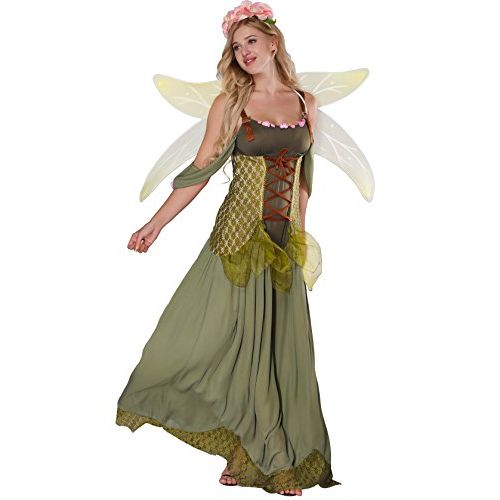  할로윈 용품JJ-GOGO Fairy Costume Women - Forest Princess Costume Adult Halloween Fairy Tale Godmother Costumes