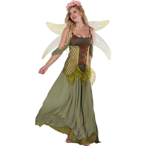  할로윈 용품JJ-GOGO Fairy Costume Women - Forest Princess Costume Adult Halloween Fairy Tale Godmother Costumes