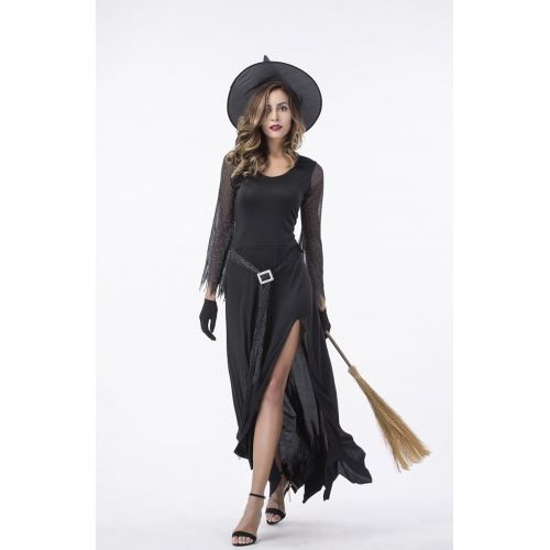  할로윈 용품JJ-GOGO Witch Halloween Costumes for Women - Adult Sexy Black Wicked Witch Costume