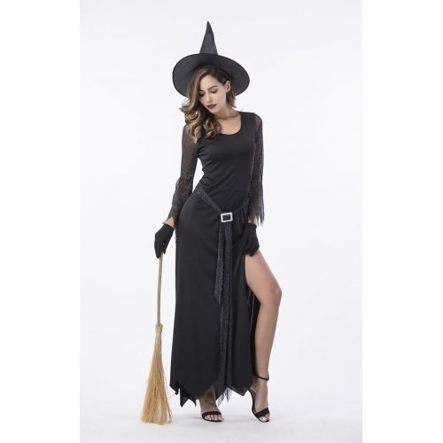  할로윈 용품JJ-GOGO Witch Halloween Costumes for Women - Adult Sexy Black Wicked Witch Costume