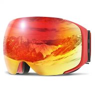 JJINPIXIU Childrens Ski Goggles, Ski Goggles, with Anti-Fog Double-Layer Lenses, Protective Ski Goggles, Suitable for Men, Women and Teenagers Skiing, Skating, Single and Double Bo
