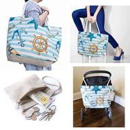 JJMG New Summer Beach Bag Stroller Friendly Women’s Large Capacity Moms Tote Beach Shoulder Bag...