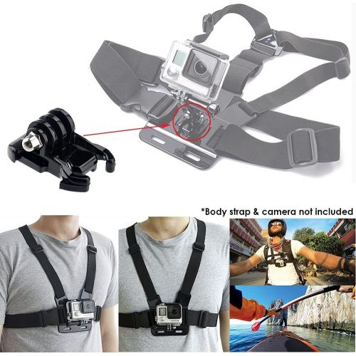  JJOnlinestore JJOnlineStore2x Quick Release Schnalle Clip Basic Strap Mount fuer GoPro Hero 1233+ 4Action Video Foto Kamera Xmas Weihnachten Geschenk