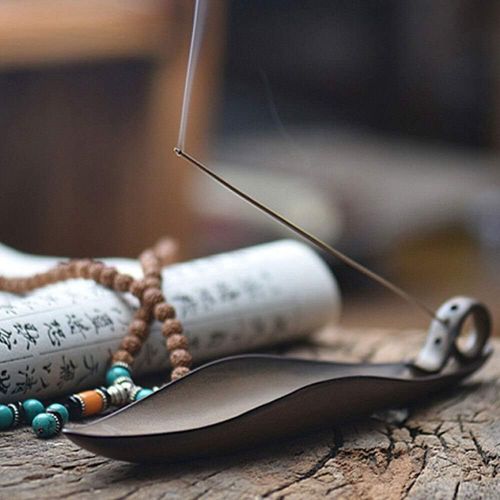  인센스스틱 JJSPP Handmade Ceramic Incense Burners Buddha Stick Incense Holder Simple Censer Stick Boat Shape Incense Holder for Home Decoration