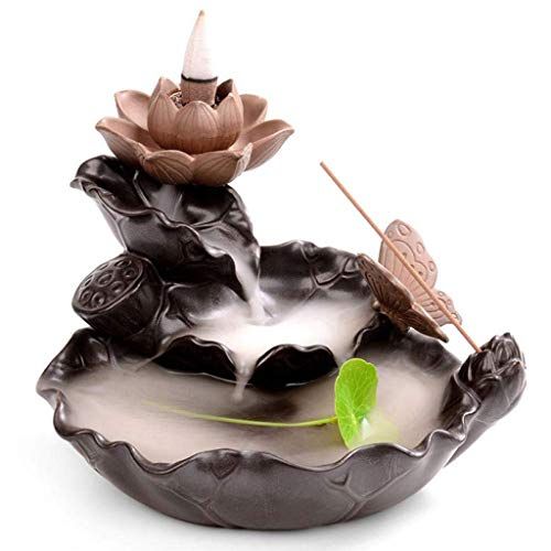  인센스스틱 JJSPP Incense Burner, Burner Home Decor with Butterfly Ceramic Lotus Stick Incense Holder