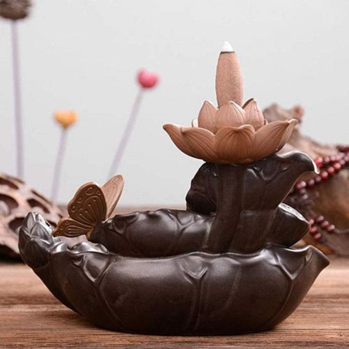  인센스스틱 JJSPP Incense Burner, Burner Home Decor with Butterfly Ceramic Lotus Stick Incense Holder