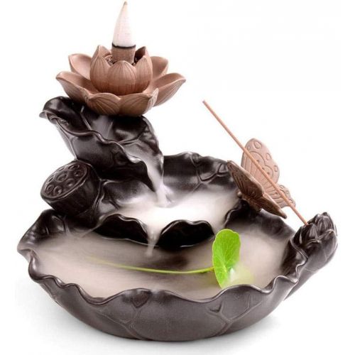  인센스스틱 JJSPP Incense Burner, Burner Home Decor with Butterfly Ceramic Lotus Stick Incense Holder