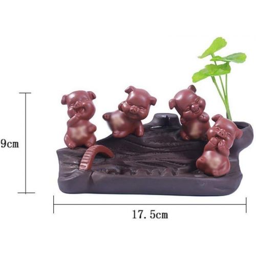  인센스스틱 JJSPP Piggy Incense Burner，Burner Clay Cone Incense Burner Stick Incense Holder Leaf for Home Decoration