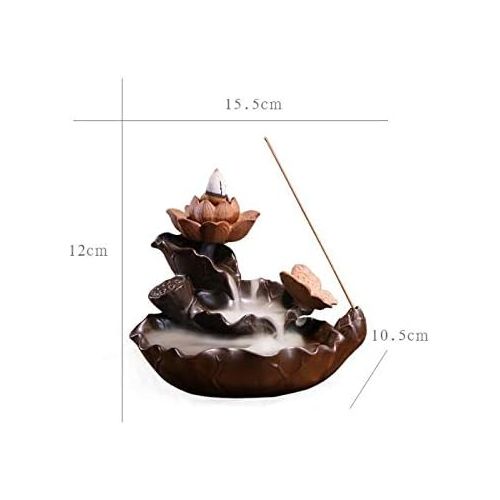  인센스스틱 JJSPP Backflow Incense Cones Burner Lotus Pond Creative Classical Home Decor Burner Incense Stick Holder Censer