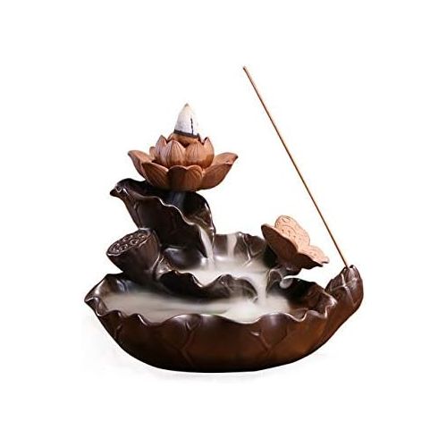  인센스스틱 JJSPP Backflow Incense Cones Burner Lotus Pond Creative Classical Home Decor Burner Incense Stick Holder Censer