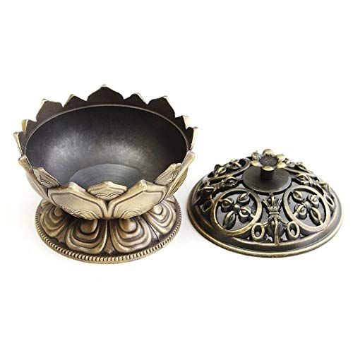  인센스스틱 JJSPP Buddha Hand Lotus Leaf Incense Burner Vintage Incense Stick Holder Censer Incense Therapy Home Teahouse Ornaments