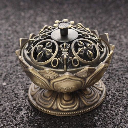  인센스스틱 JJSPP Buddha Hand Lotus Leaf Incense Burner Vintage Incense Stick Holder Censer Incense Therapy Home Teahouse Ornaments