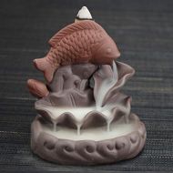 인센스스틱 JJSPP Backflow Incense Burner Creative Waterfall Buddha Fish Incense Stick Holder Censer Home Decor