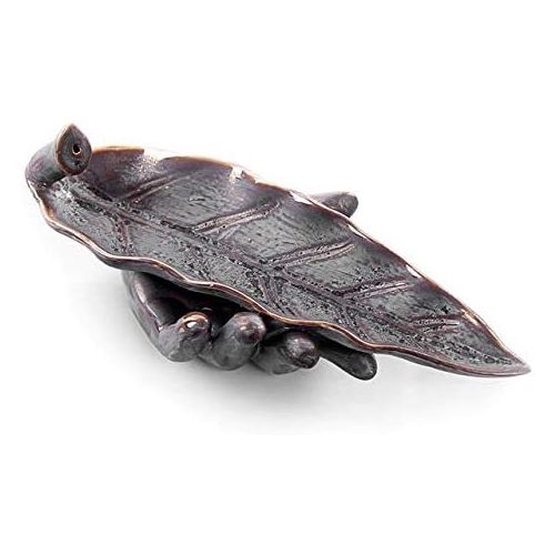  인센스스틱 JJSPP Buddha Hand Lotus Leaf Incense Burner Vintage Incense Stick Holder Censer Incense Therapy Home Teahouse Ornaments