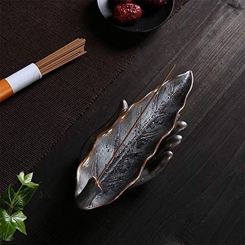  인센스스틱 JJSPP Buddha Hand Lotus Leaf Incense Burner Vintage Incense Stick Holder Censer Incense Therapy Home Teahouse Ornaments