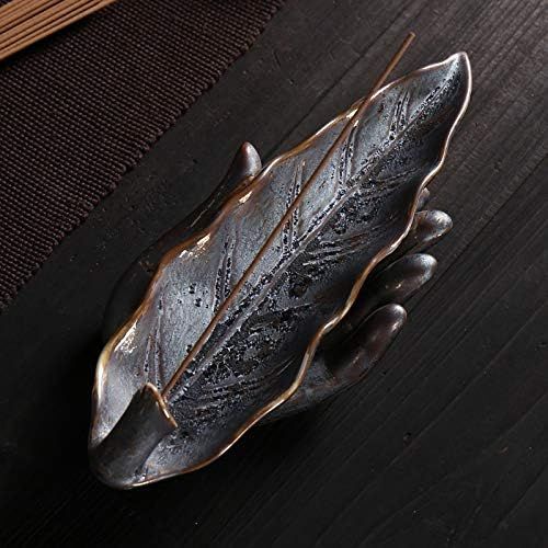  인센스스틱 JJSPP Buddha Hand Lotus Leaf Incense Burner Vintage Incense Stick Holder Censer Incense Therapy Home Teahouse Ornaments