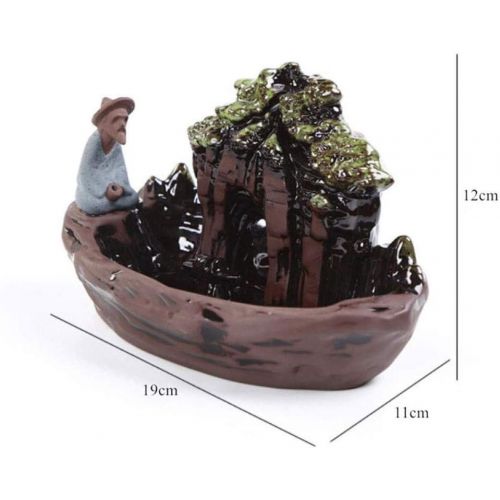  인센스스틱 JJSPP Landscape Backflow Incense Burner, Home Decor Smoke Waterfall Incense Stick Holder Censer for Office Teahouse