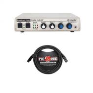 JK Audio Broadcast Host Analog Digital Hybrid Telephone, Audio Line & Mic Desktop Broadcast Station, 200Hz-3600Hz Frequency Response (Telephone Side) - with 15 8mm XLR Microphone C