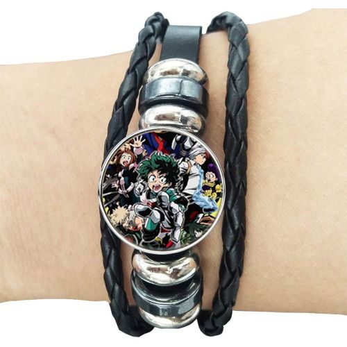  Unknown My Hero Academia Gift Set My Hero Academia Jewelry Bracelet Necklace Set for Anime Fans, 1 My Hero Academia Bracelet 1 Alloy Necklace 1 Keychain 2 Buttons 1 Phone Ring 2 Tattoo Sti