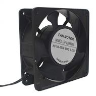 JKPOWER DC 12V Brushless Axial Fan for Ceramic Stove Wood Pellet Oven Exhaust Cooling Brushless Fan Black