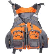 Fly Fishing Vest Fishing Safety Life Jacket for Swimming Sailing Boating Kayak Floating Multifunction Breathable Backpack for Men and Women Kayak Vest Swim Vest