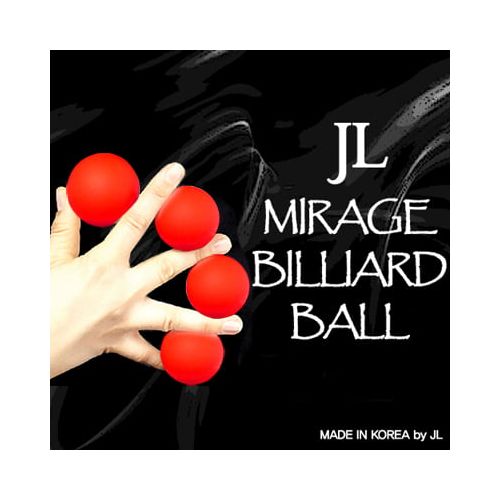  JL Magic Mirage Billiard Balls by JL (RED, 3 Balls and Shell) - Trick