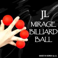JL Magic 2 Inch Mirage Billiard Balls by JL (RED, 3 Balls and Shell) - Trick