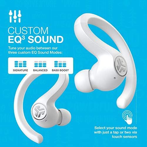  JLab JBuds Air Sport True Wireless Bluetooth Earbuds + Charging Case - White - IP66 Sweat Resistance - Class 1 Bluetooth 5.0 Connection - 3 EQ Sound Settings JLab Signature, Balanc