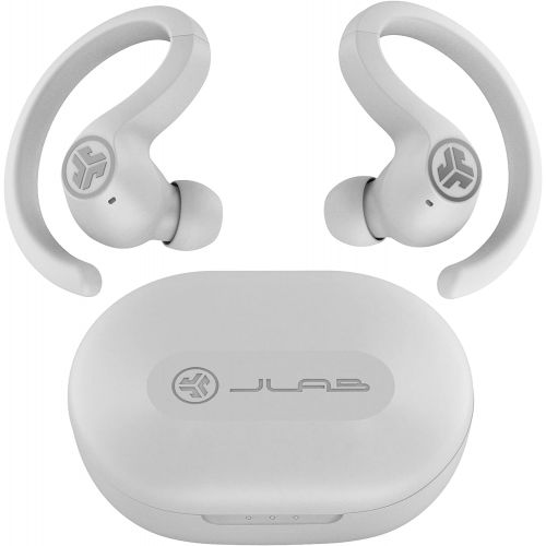  JLab JBuds Air Sport True Wireless Bluetooth Earbuds + Charging Case - White - IP66 Sweat Resistance - Class 1 Bluetooth 5.0 Connection - 3 EQ Sound Settings JLab Signature, Balanc