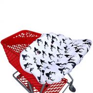 JLIKA Shopping cart Covers for Baby | High Chair and Grocery Cover for Babies | Infants |Toddlers Trolley Seat for Boys and Girls (Black White Buck)