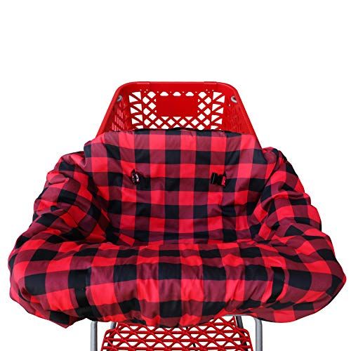  [아마존베스트]JLIKA Shopping cart Covers for Baby | High Chair and Grocery Cover for Babies | Infants |Toddlers Trolley Seat for Boys and Girls (Buffalo Plaid)