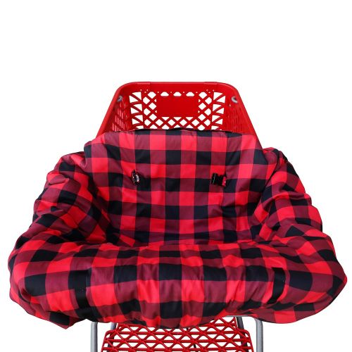  [아마존베스트]JLIKA Shopping cart Covers for Baby | High Chair and Grocery Cover for Babies | Infants |Toddlers Trolley Seat for Boys and Girls (Buffalo Plaid)