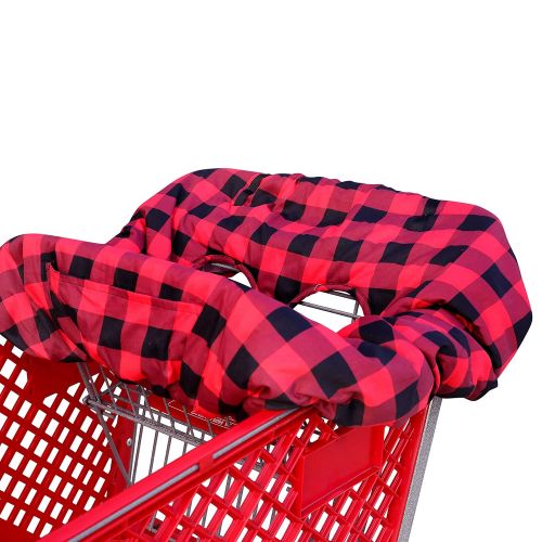  [아마존베스트]JLIKA Shopping cart Covers for Baby | High Chair and Grocery Cover for Babies | Infants |Toddlers Trolley Seat for Boys and Girls (Buffalo Plaid)